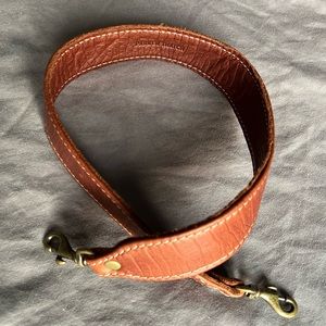 Parker Thatch Leather Shoulder Strap, Cognac Crocodile
